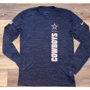 NWT Men's Nike Dallas Cowboys Nike Dri-FIT Long Sleeve Tee-Medium - Heather Blue